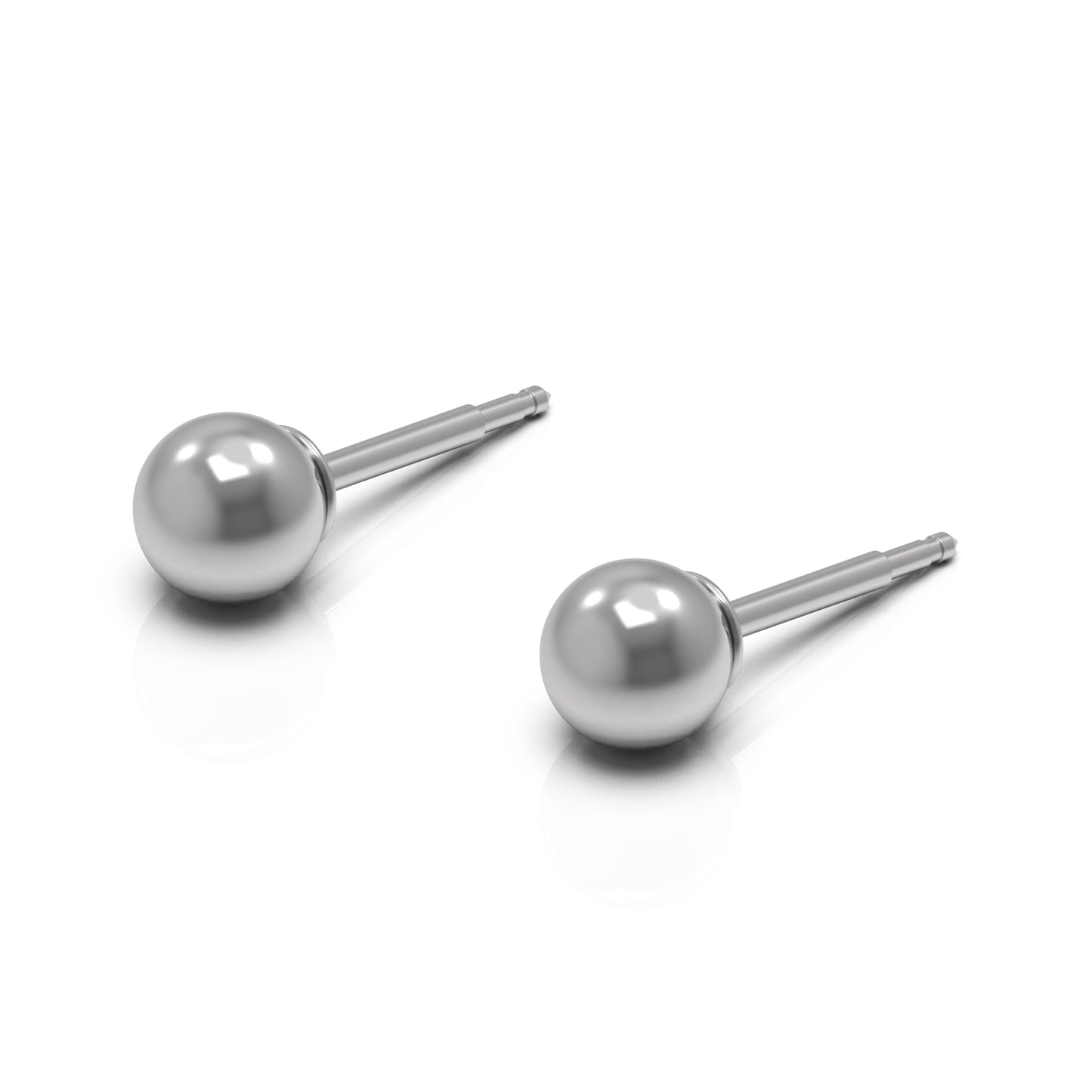 NINA Medikal - Pearl Earrings - Hypoallergenic Stainless Steel - Medium (Grey Pearl)