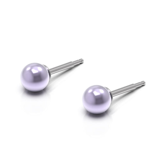 NINA Medikal - Pearl Earrings - Hypoallergenic Stainless Steel - Medium