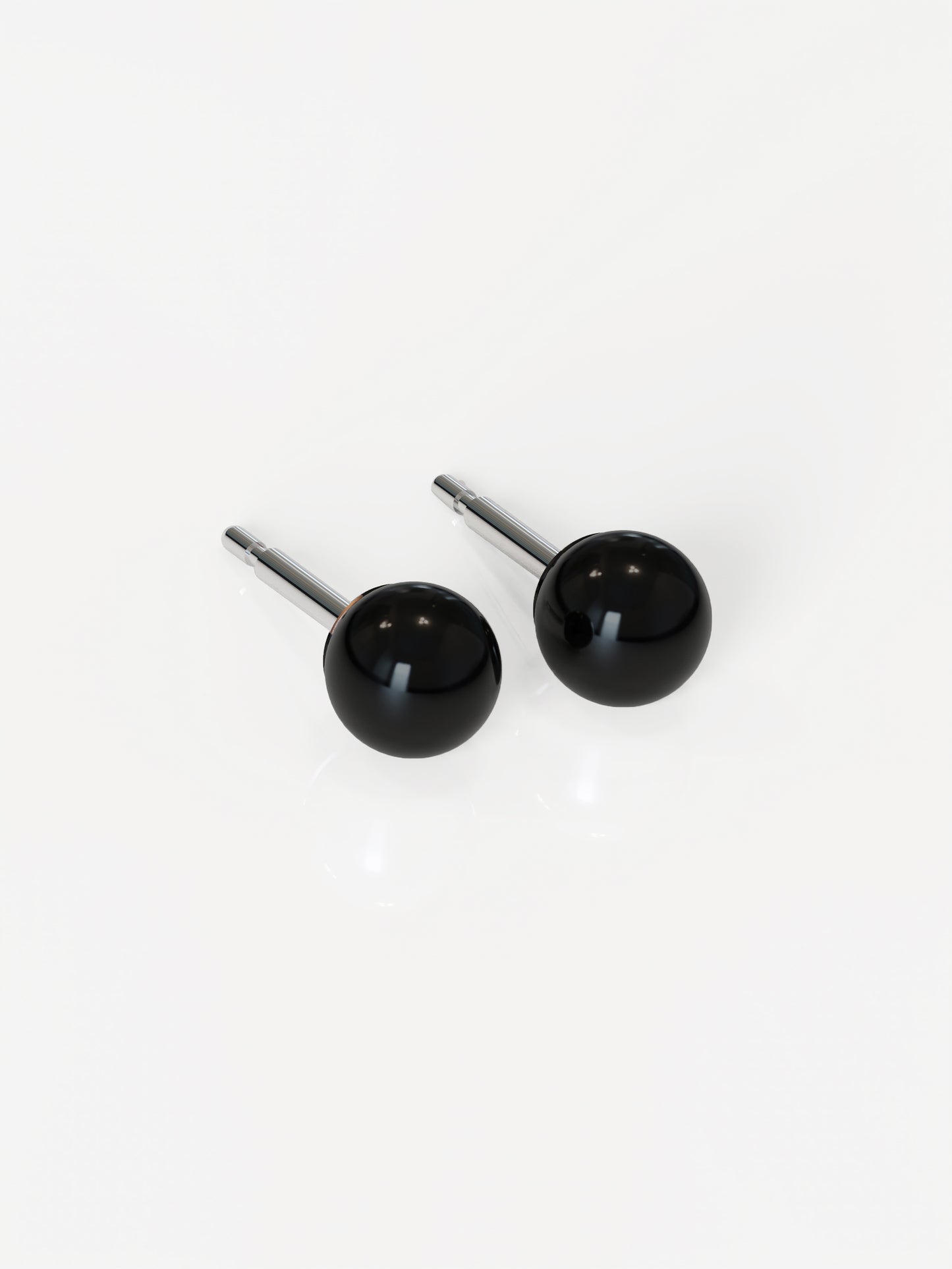 NINA Medikal - Pearl Earrings - Hypoallergenic Stainless Steel - Medium (Black Pearl)