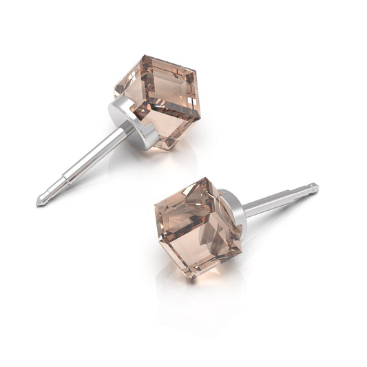 NINA Medikal Cube Earrings - Stud Ear Jewelry - Stainless Steel