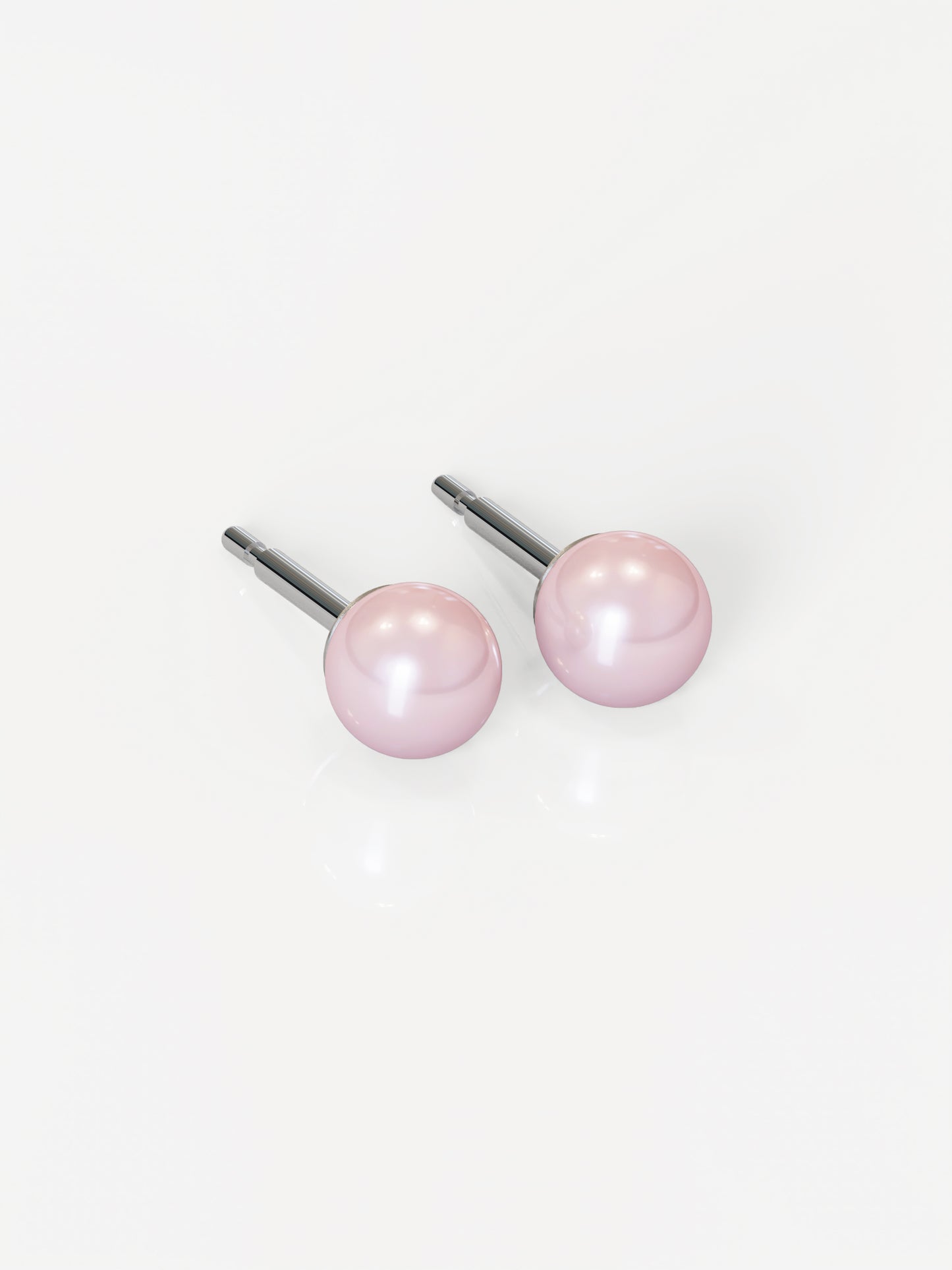 NINA Medikal - Pearl Earrings - Hypoallergenic Stainless Steel - Medium (Pink Pearl)