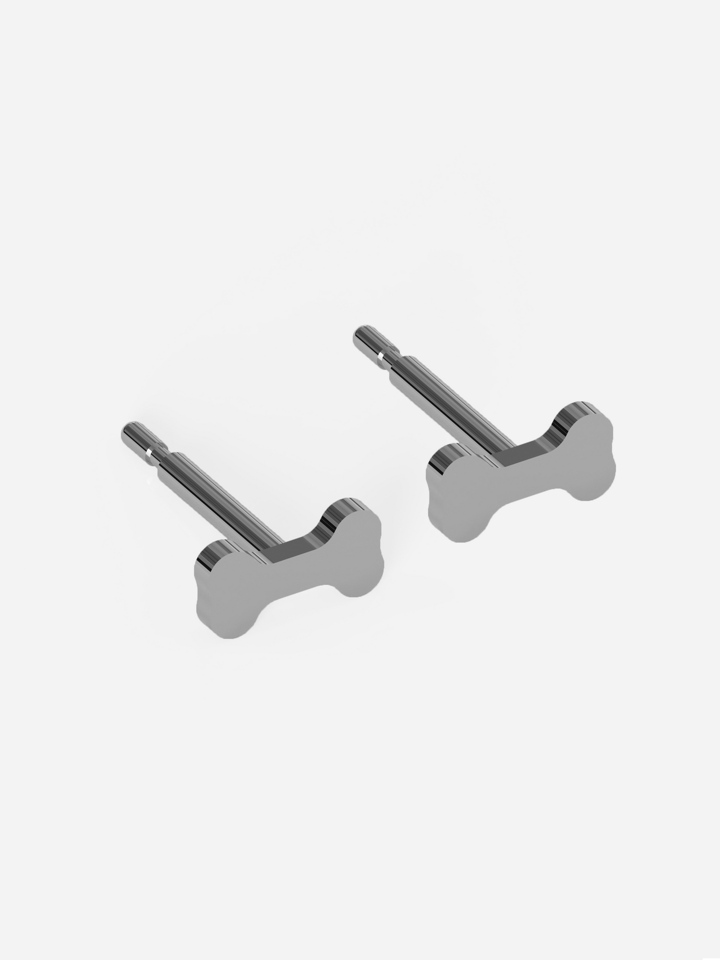 NINA Medikal - Bony Stud Earrings - Hypoallergenic Stainless Steel