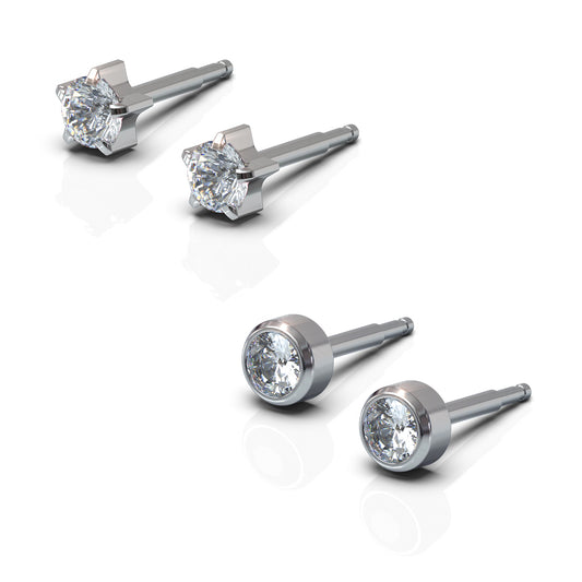 NINA Medikal Baby Earrings Set - Hypoallergenic Stainless Steel