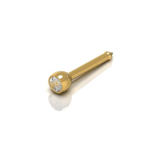 NINA Medikal Gold Plated Nose Piercing Stud - Conic