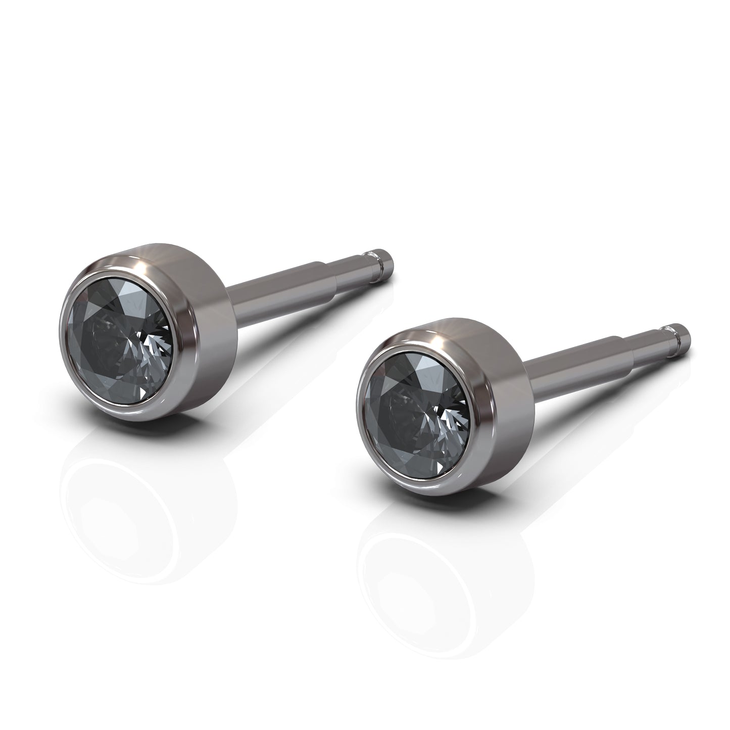 NINA Medikal Mens Titanium Earrings Studs - Hypoallergenic Stainless Steel - Large