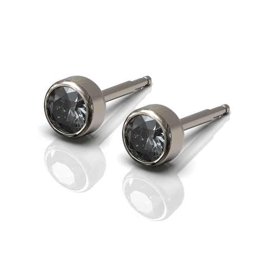 NINA Medikal Mens Titanium Earrings Studs - Hypoallergenic Stainless Steel - Large